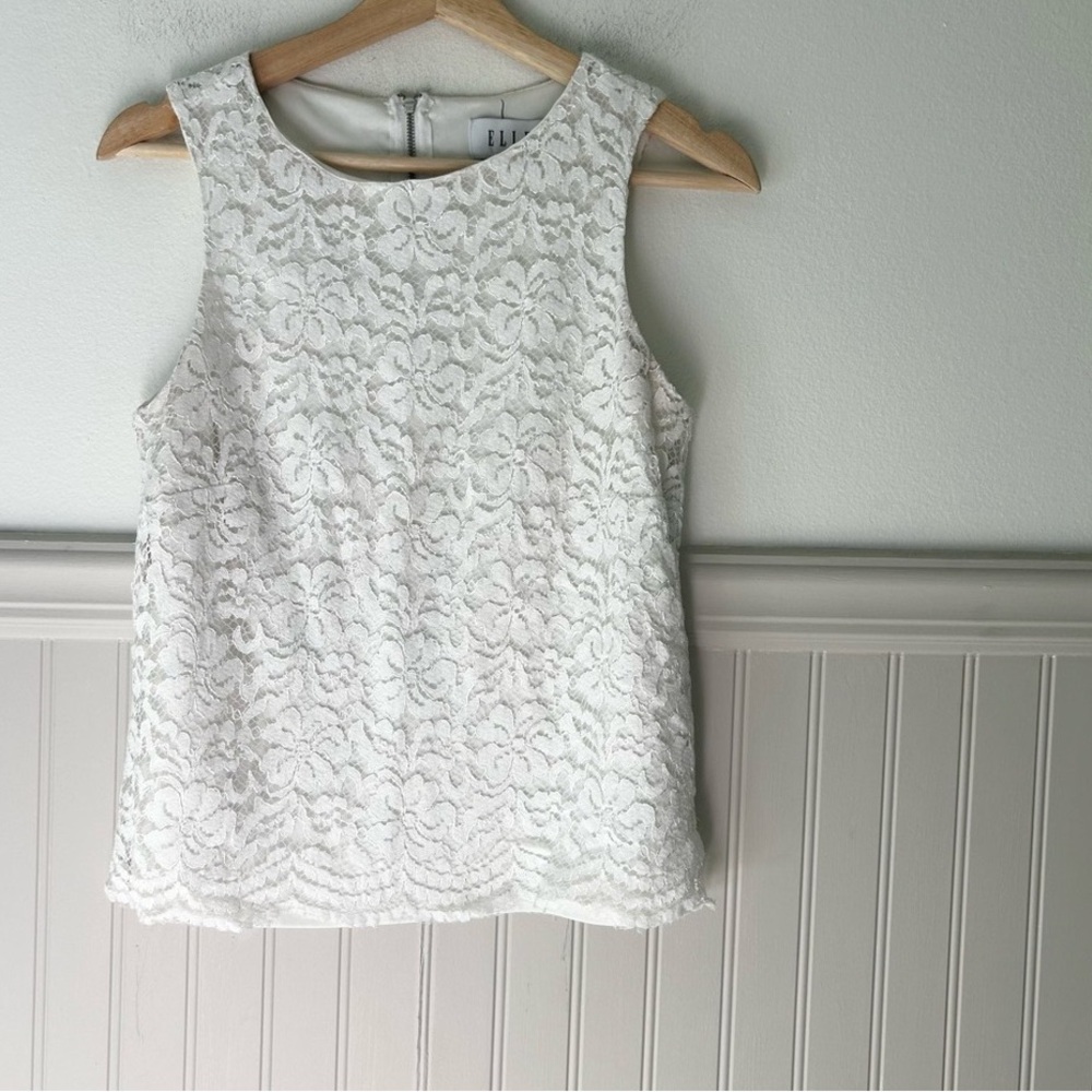Elle Ivory Floral Lace Top